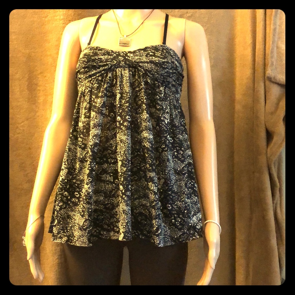 Express Hip Length Spaghetti Strap Babydoll Top